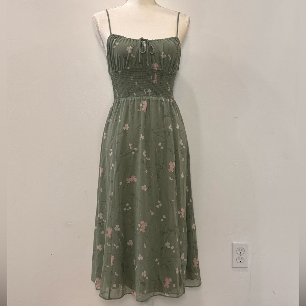 Wilfred Sage Floral Genoa Midi Dress by Aritzia ✧ NWT Size XS